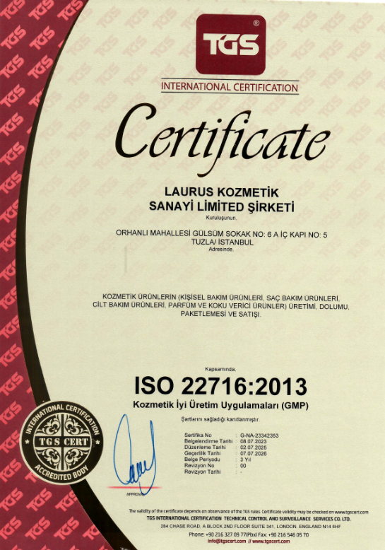 iso 22716 2013 tr